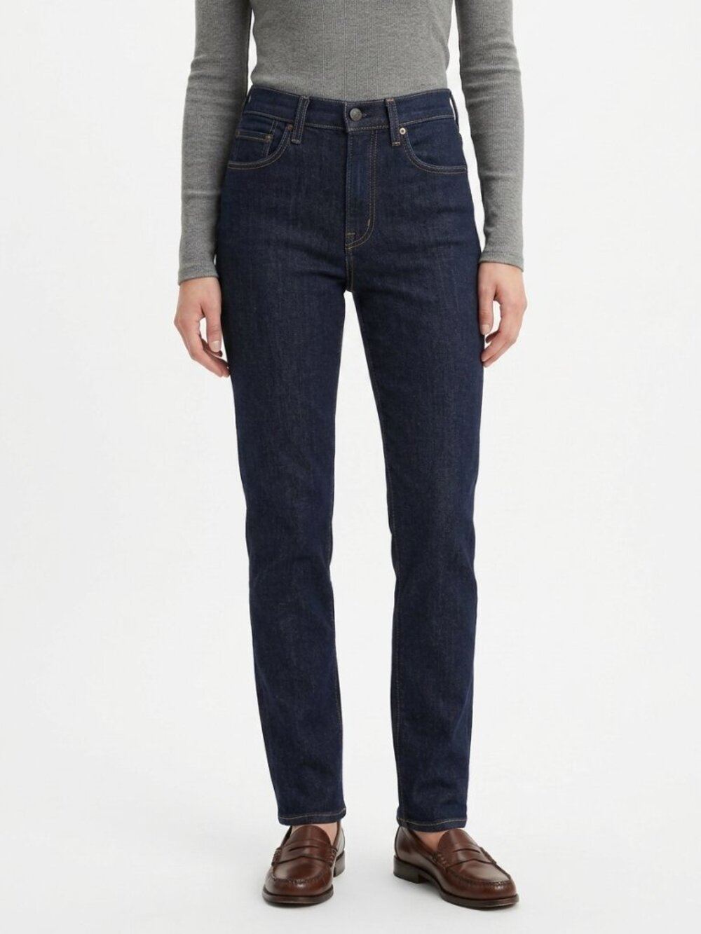Levi's 724 High Rise Slim Straight Jeans 27 Dark Wash NWT